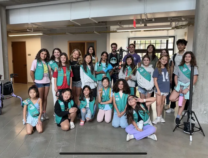 PARSEC hosting a Girl Scout troop for a tour