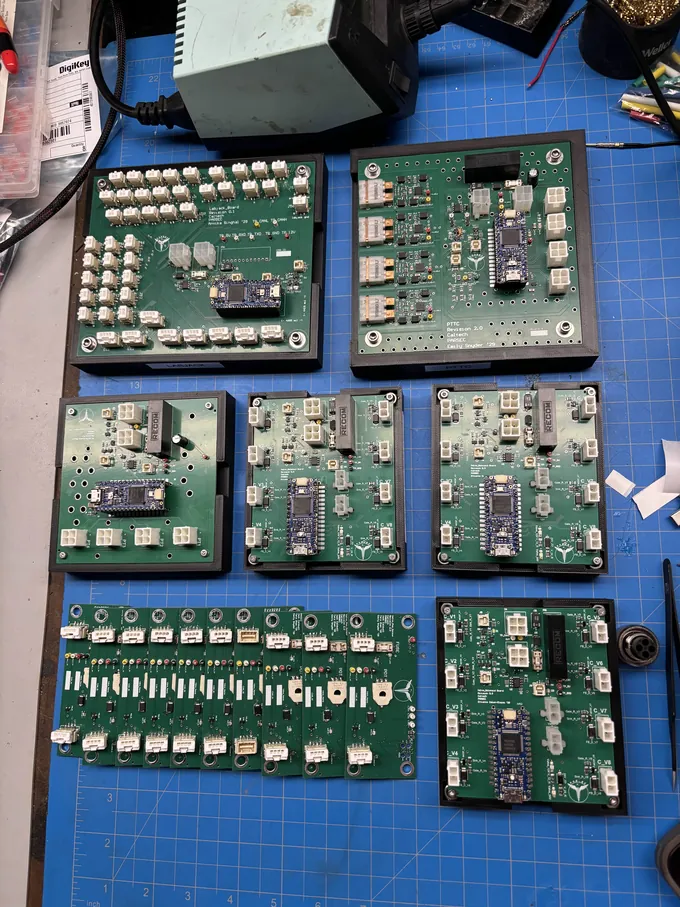 PARSEC's custom control and DAQ circuit boards for the Monolith test stand